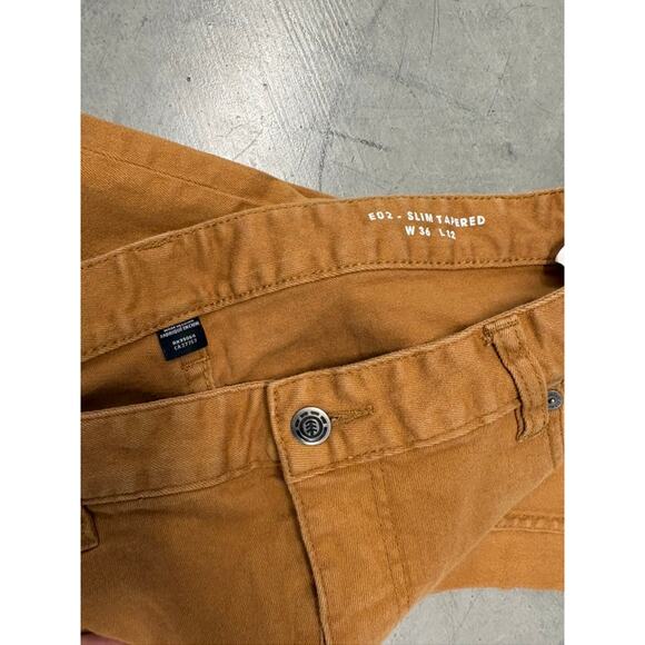 Element Caramel Brown Twill Slim Fit Pants 36x32 - Picture 6 of 8